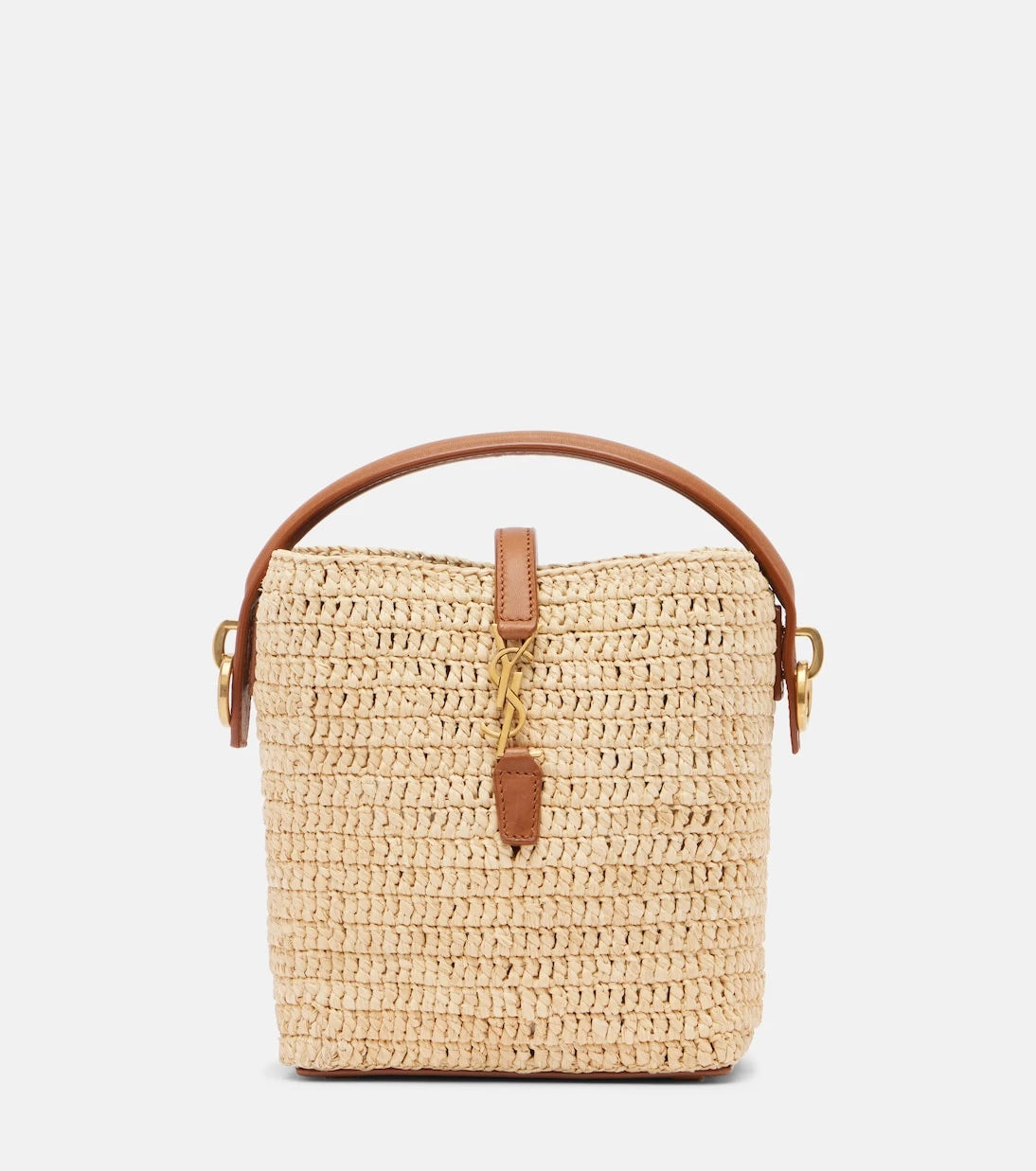 Saint Laurent - Le 37 Mini raffia bucket bag