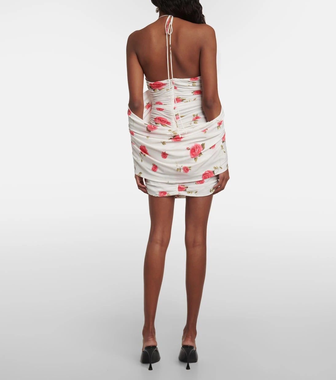 Magda Butrym - Floral-appliqué ruched minidress