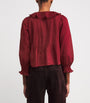 Organic Cotton Ruffled Hardy Blouse DEEP CRIMSON