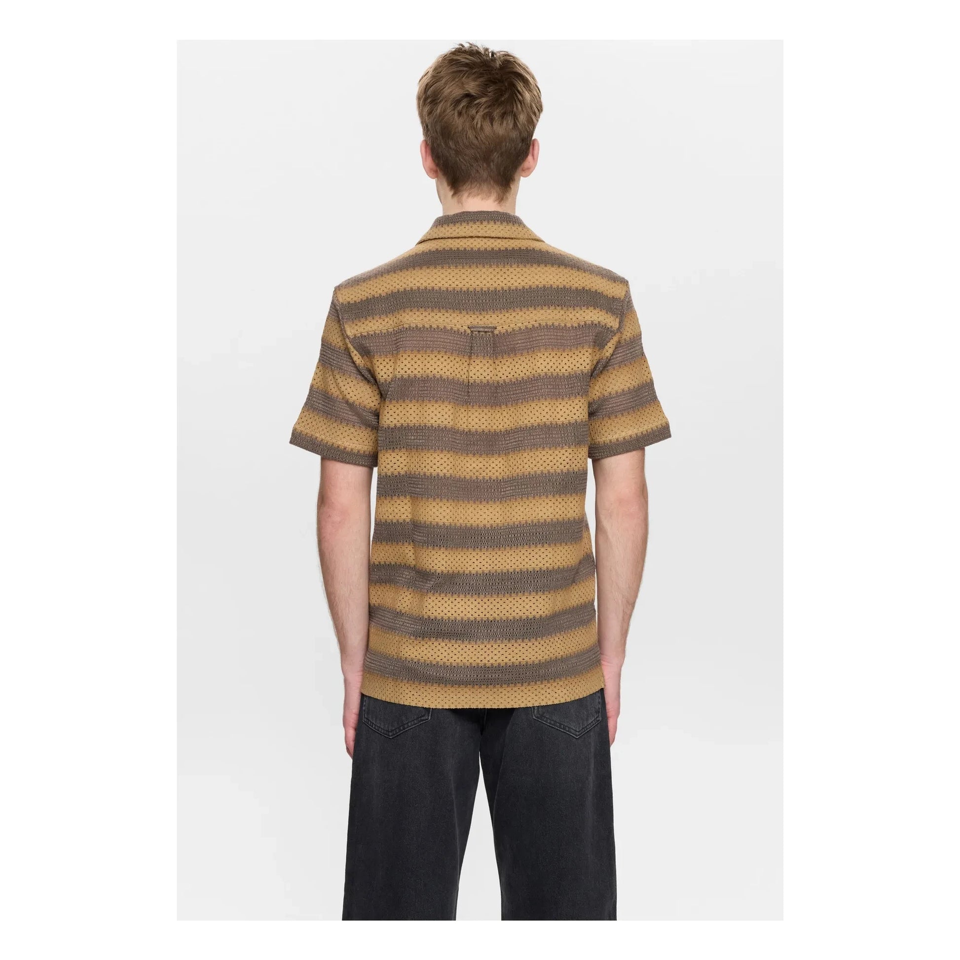 Anerkjendt - Akleander Striped Shirt | Light brown
