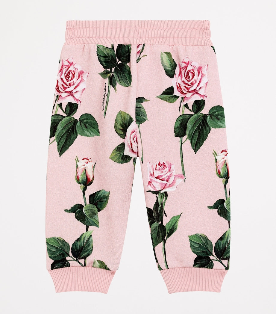 Dolce & Gabbana Kids Cotton Floral Sweatpants (3-30 Months)