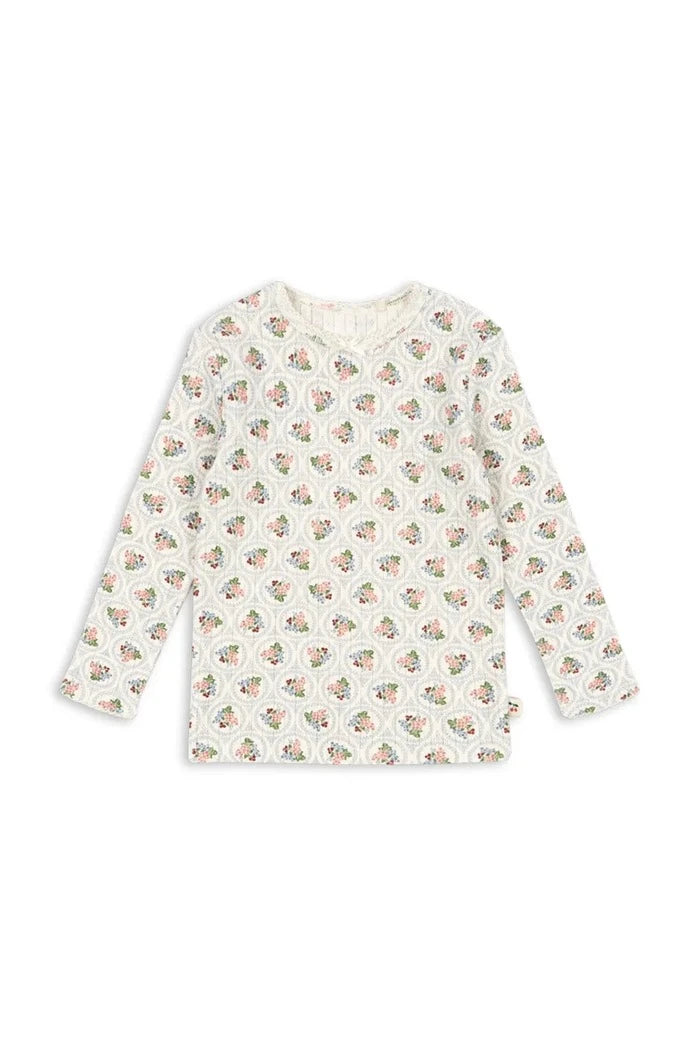 Konges Sløjd MINNIE BLOUSE GOTS Uzun Kollu Pamuk Bluz