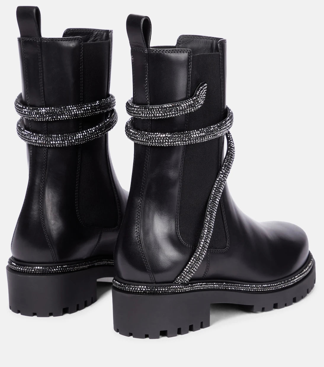 Rene Caovilla - Cleo embellished leather Chelsea boots