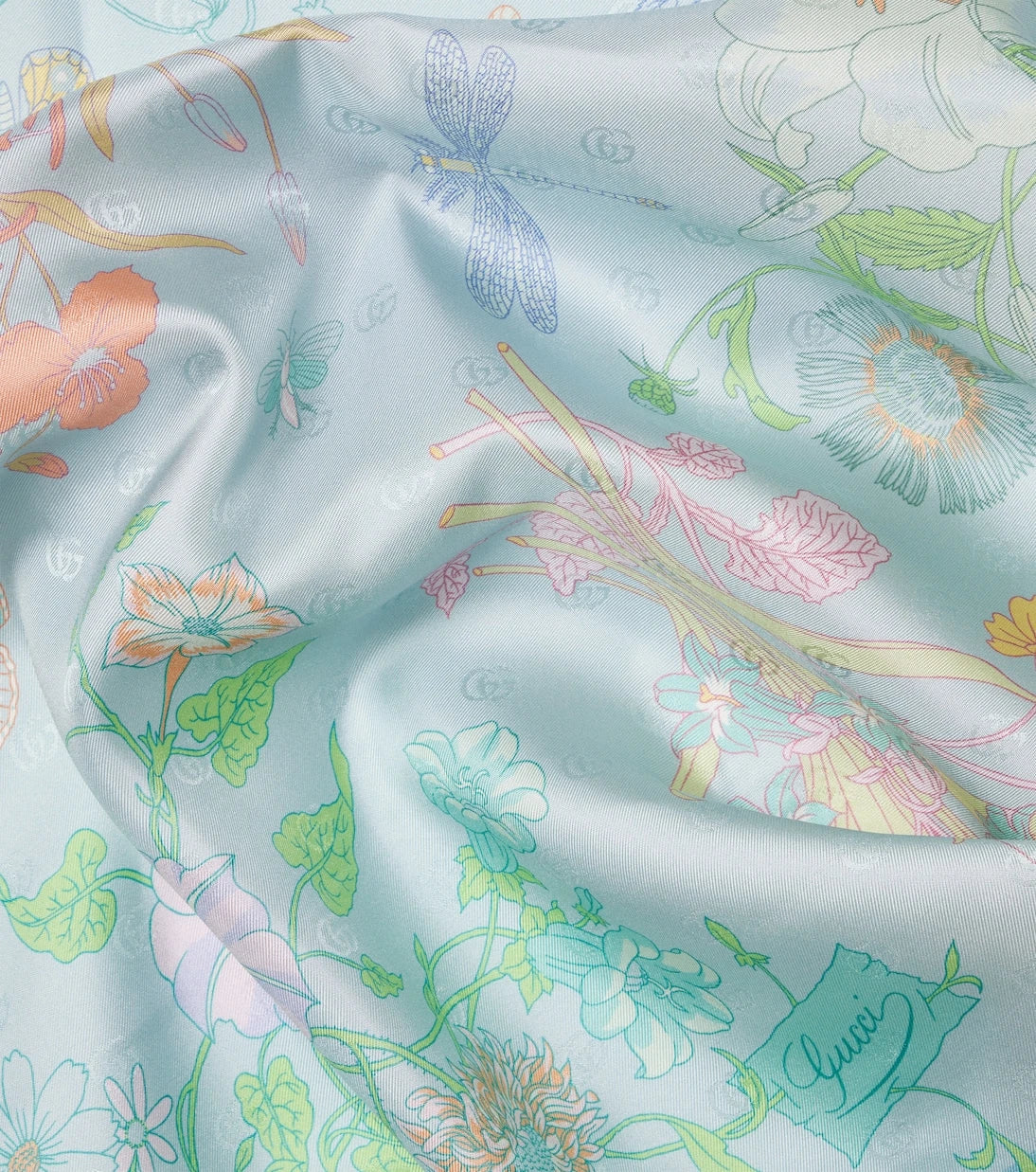 Gucci - Floral silk twill scarf