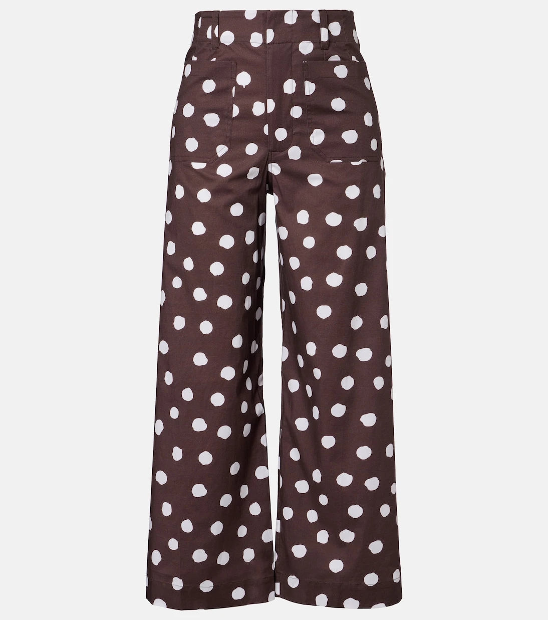 Adriana Degreas - Polka-dot cotton-blend wide-leg pants