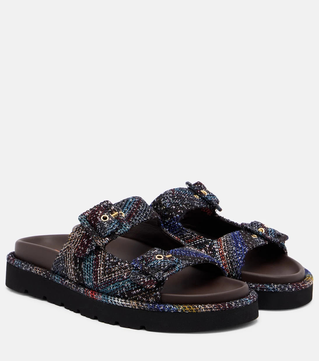 Missoni - Zigzag sequined leather sandals