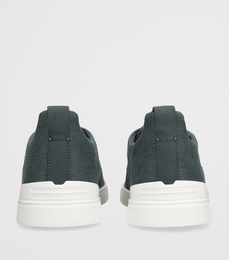 Cotton-Linen Triple Stitch Sneakers
