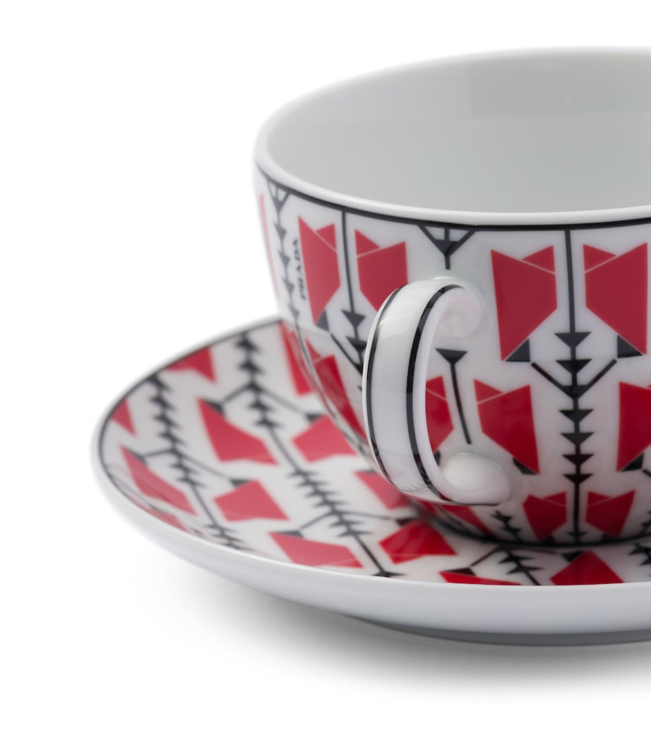 Prada Porcelain Cappuccino Cup and Saucer (Set of 2)