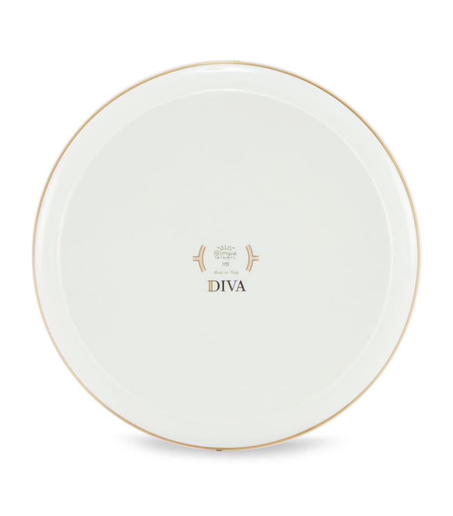 GINORI 1735 Porcelain Colonna Diva Rosa Round Tray (17cm)