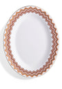 Porcelain Zigzag Oval Serving Dish (36cm)