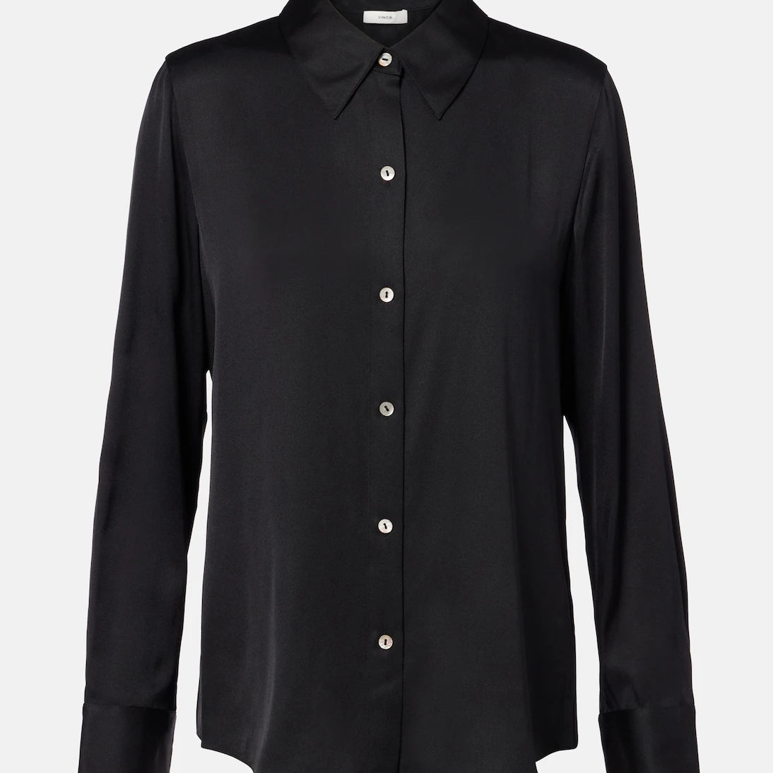 Vince - Silk-blend satin shirt