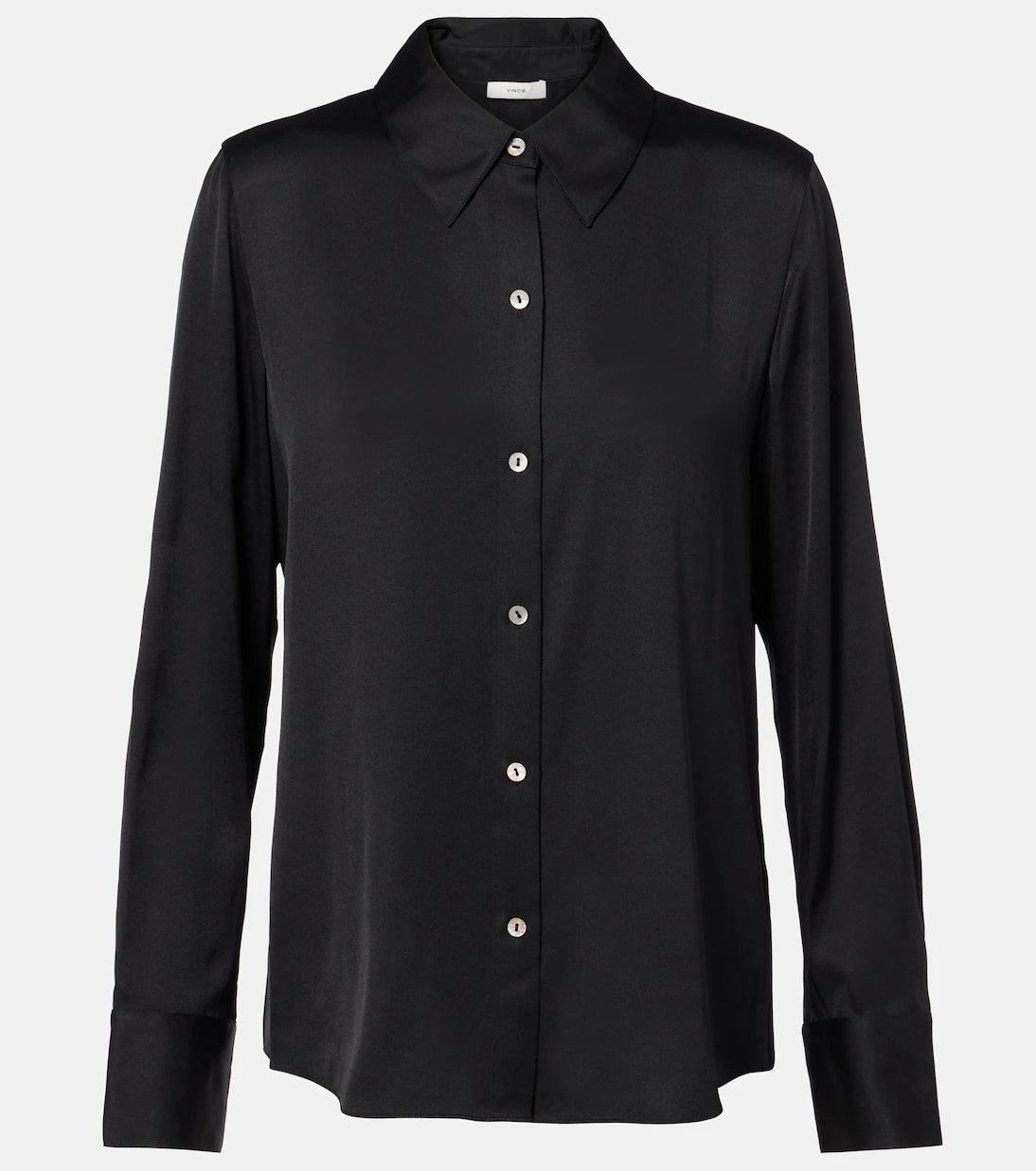 Vince - Silk-blend satin shirt