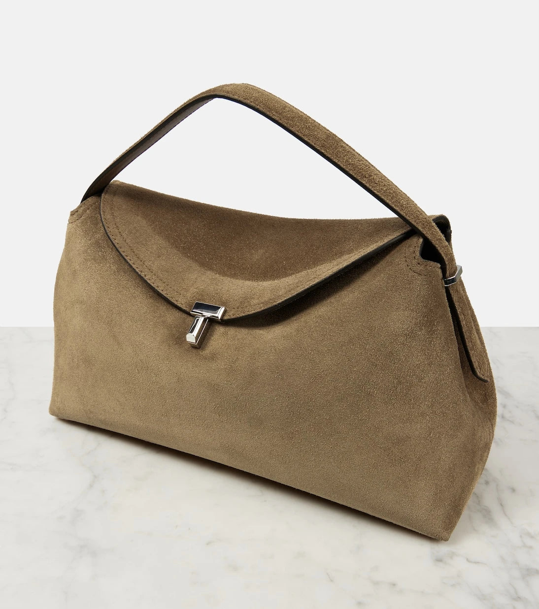 Toteme - T-Lock süet tote çanta