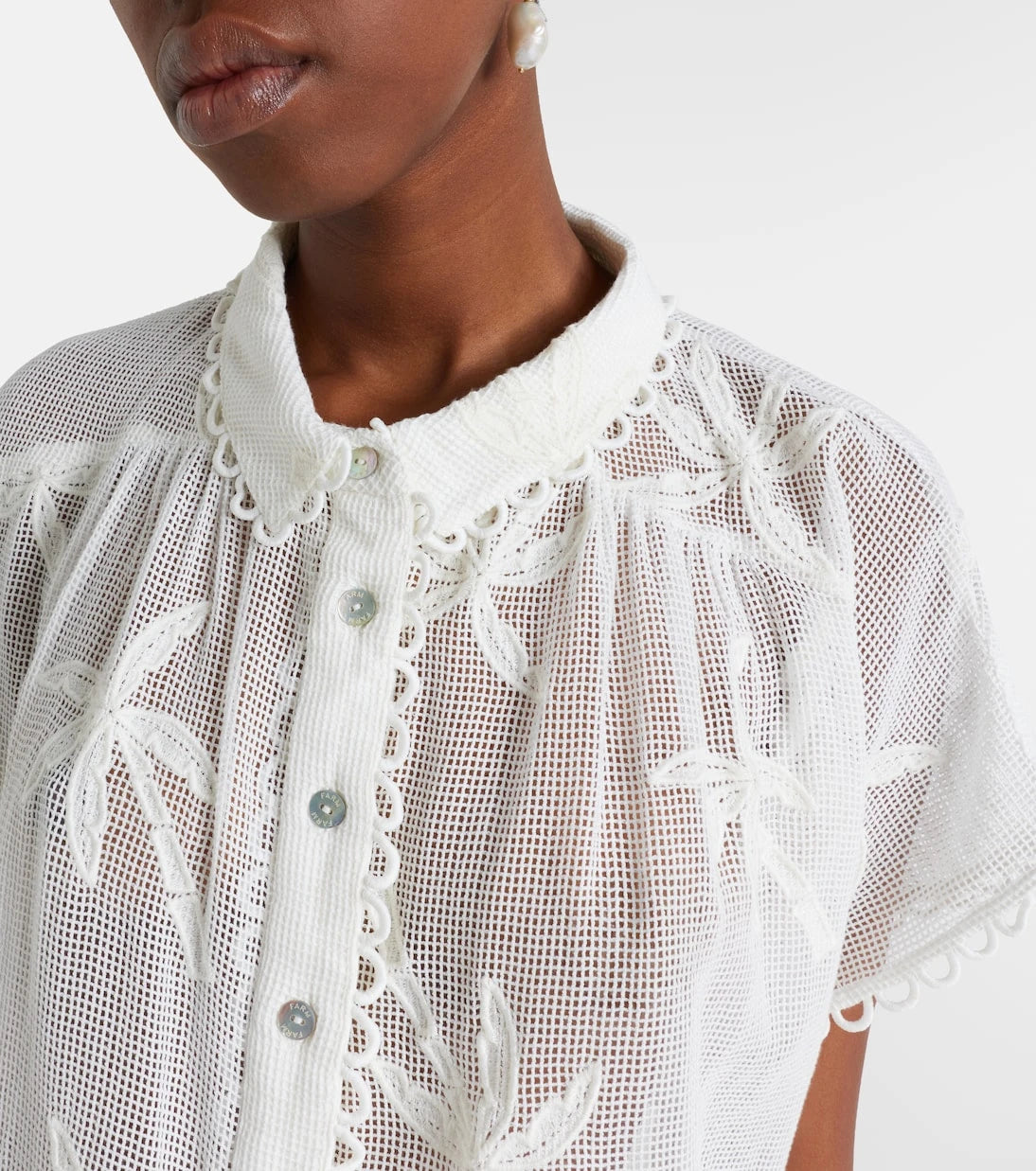 Farm Rio - Embroidered cotton shirt