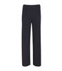 Vince Navy Crepe High-Waist Trousers