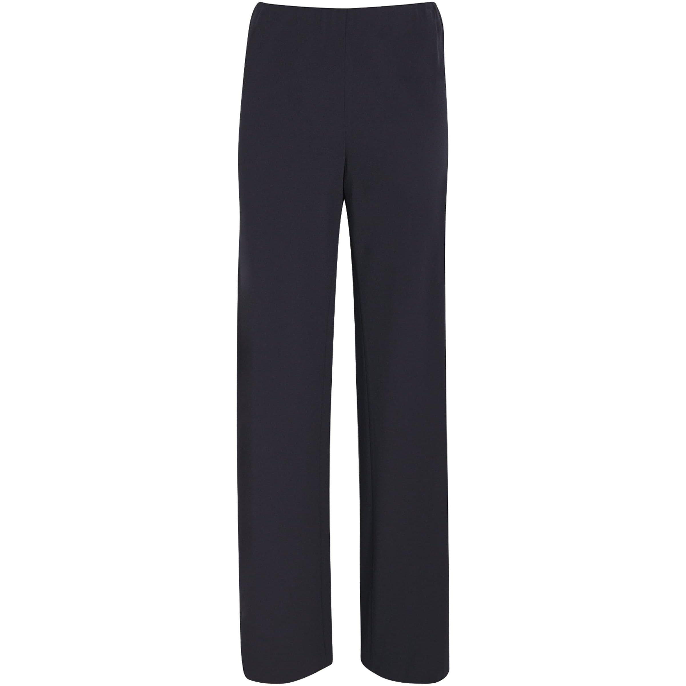 Vince Navy Crepe High-Waist Trousers