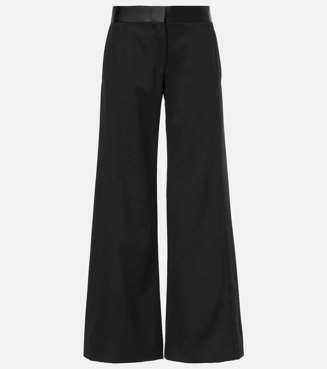 Victoria Beckham - Side Panel wool-blend wide-leg pants
