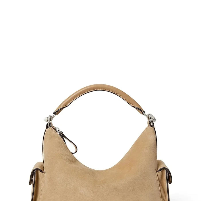 Lauren Ralph Lauren kadın süet hobo çanta