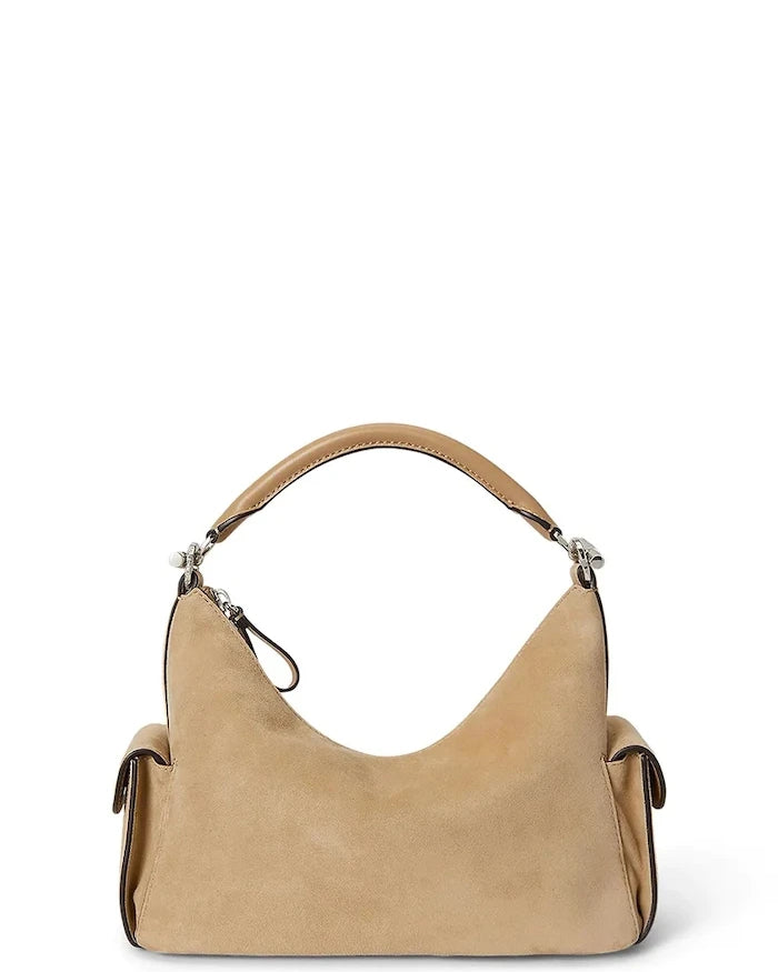 Lauren Ralph Lauren kadın süet hobo çanta
