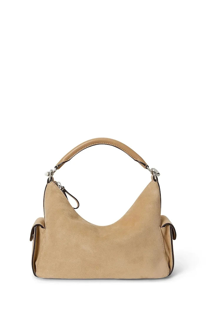 Lauren Ralph Lauren kadın süet hobo çanta
