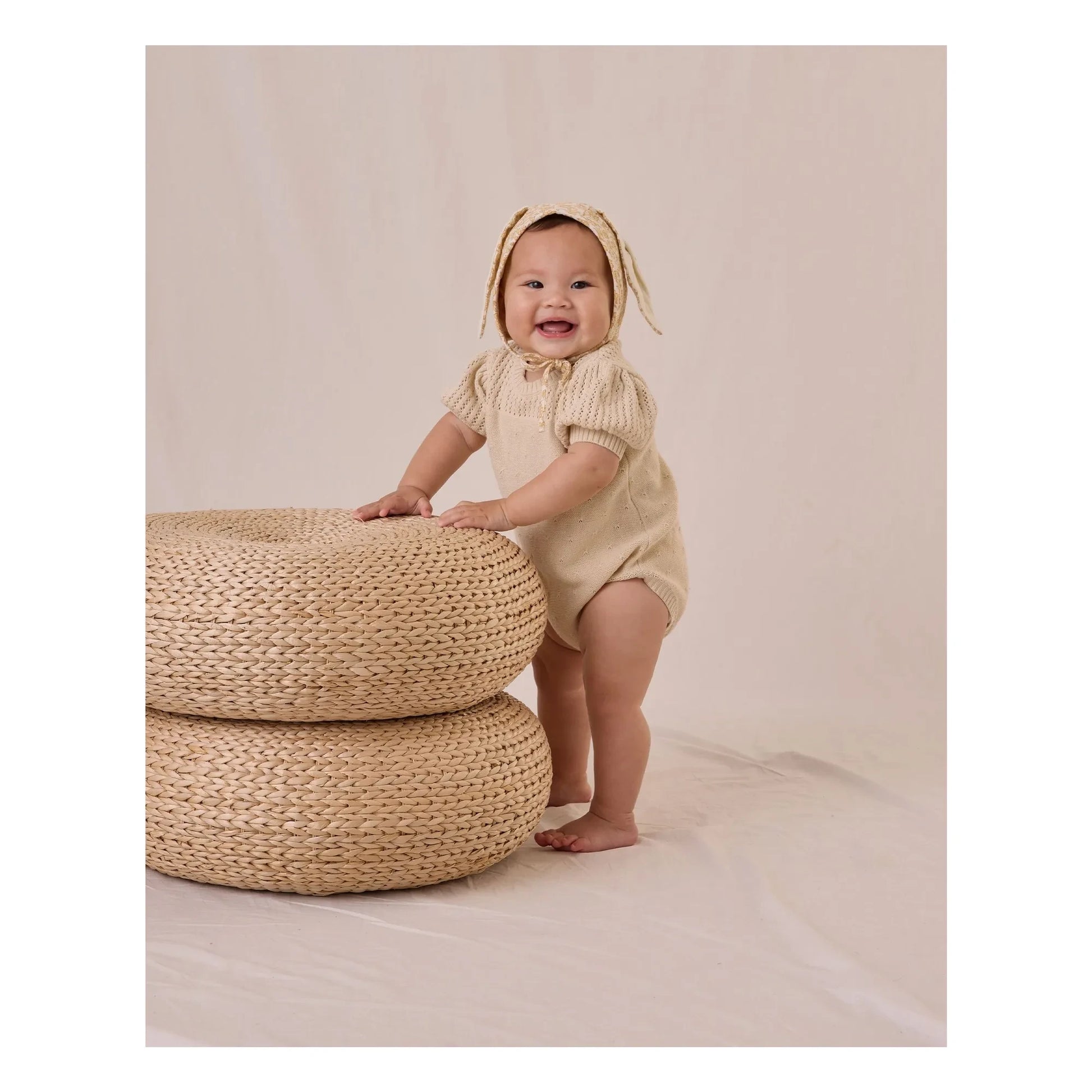 Quincy Mae - Mesh romper | Ecru
