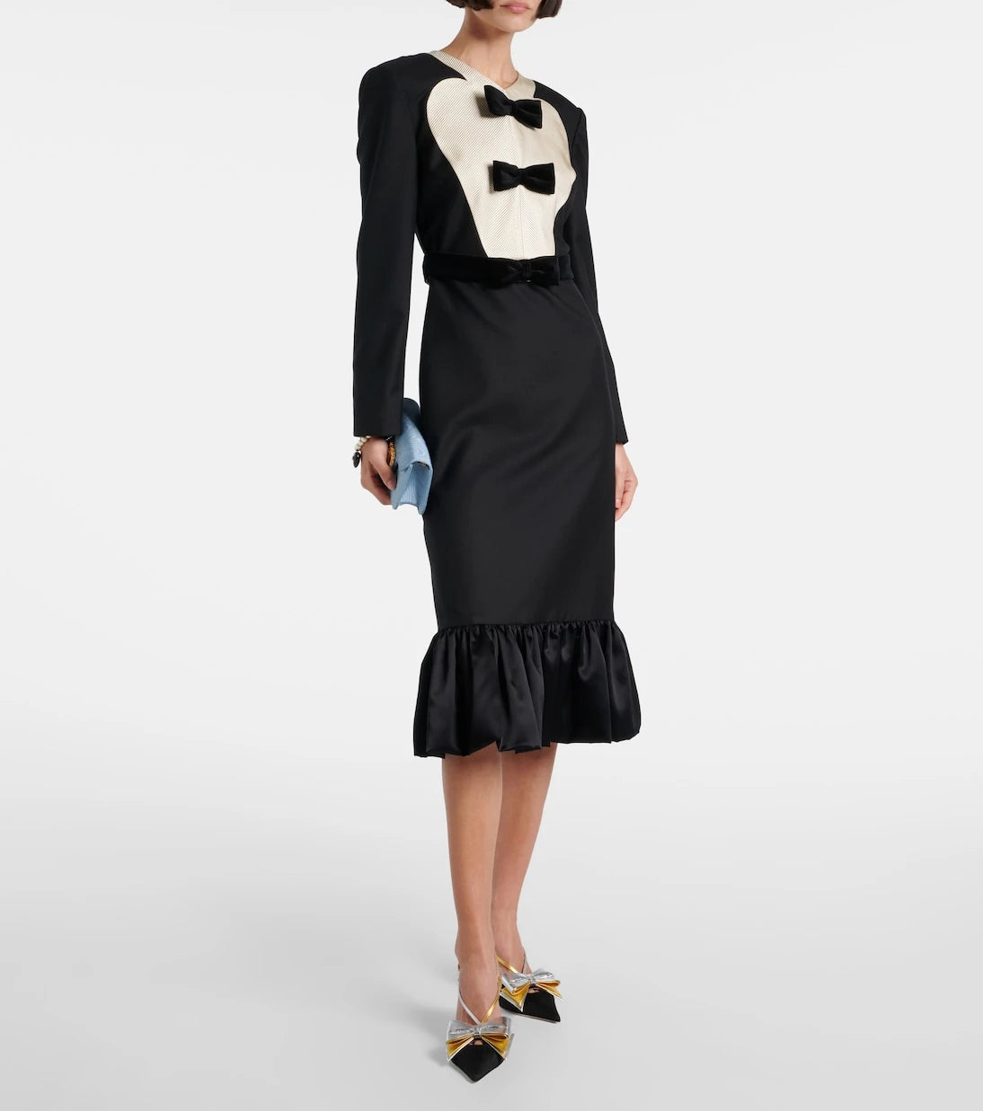 Valentino Garavani - Bowow 85 moiré slingback pumps