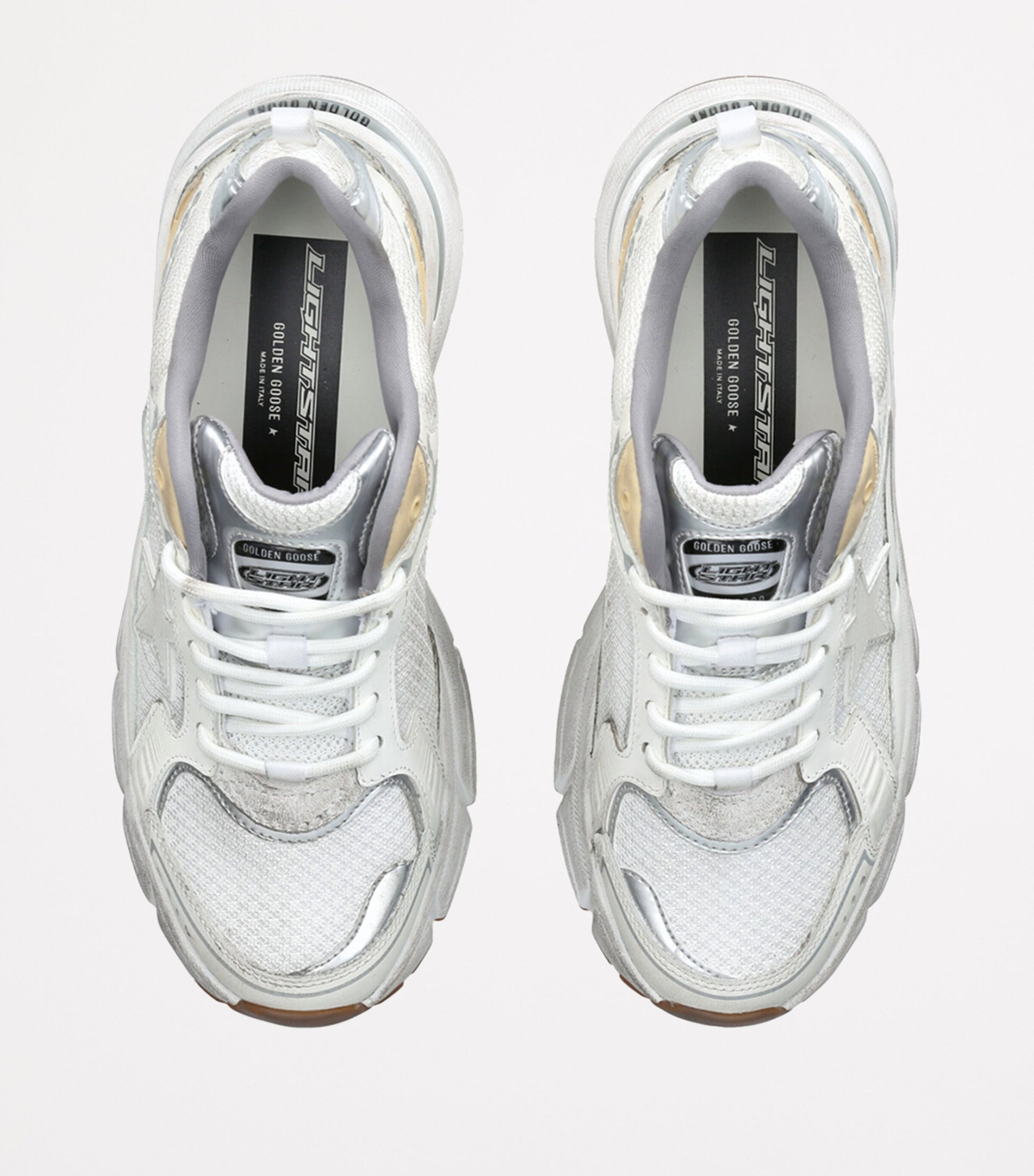 White Leather Light Star Sneakers