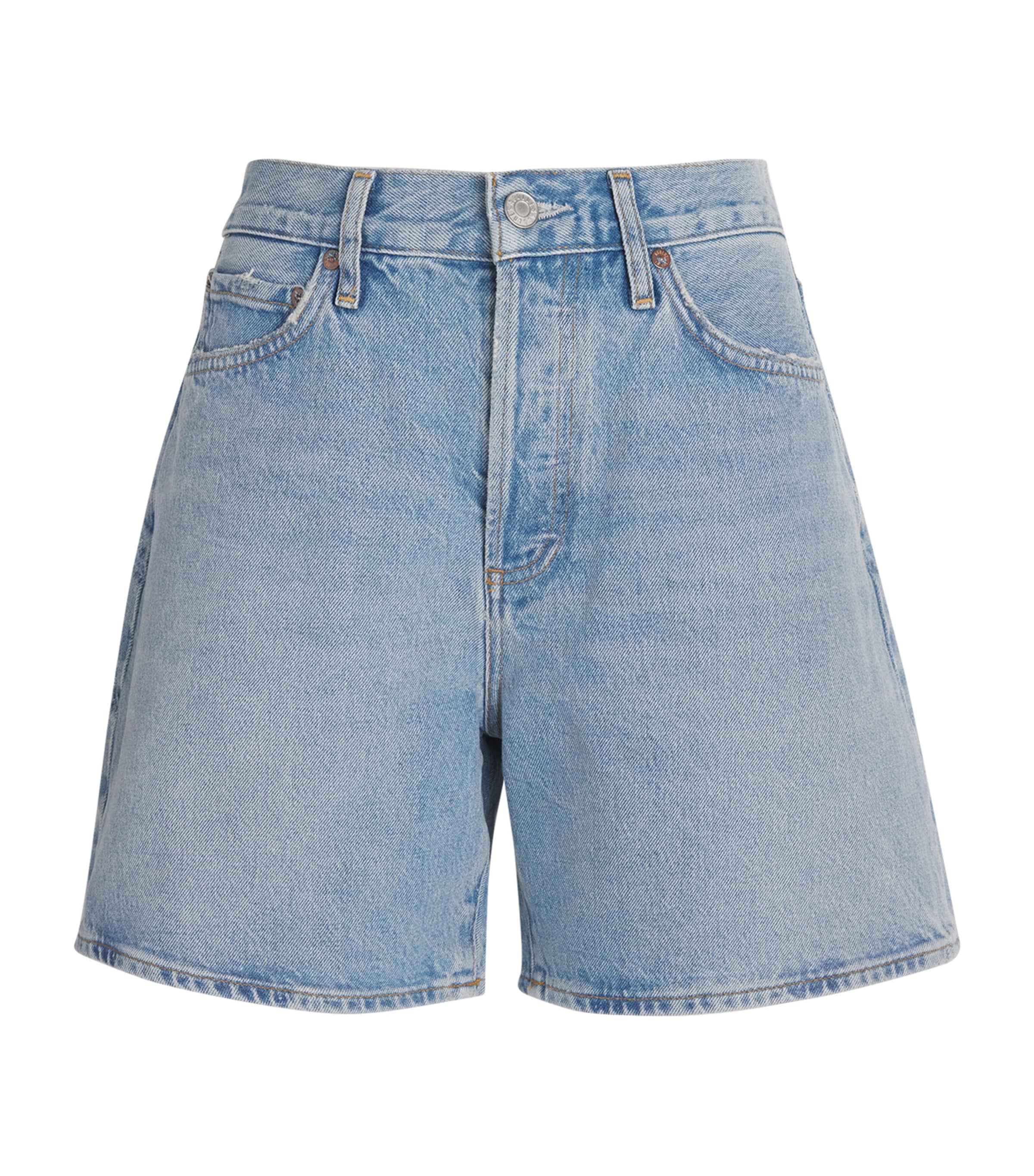 Blue Denim Dame Wide-Leg Shorts