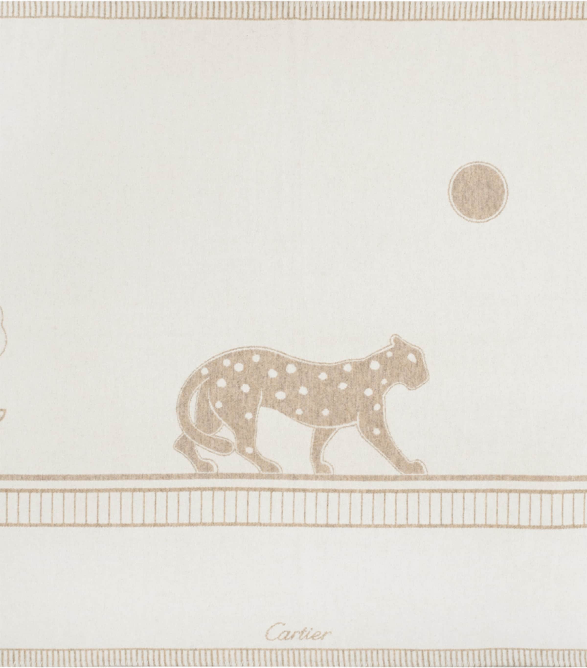 Cartier Merino Wool-Cashmere Panthère de Cartier Blanket