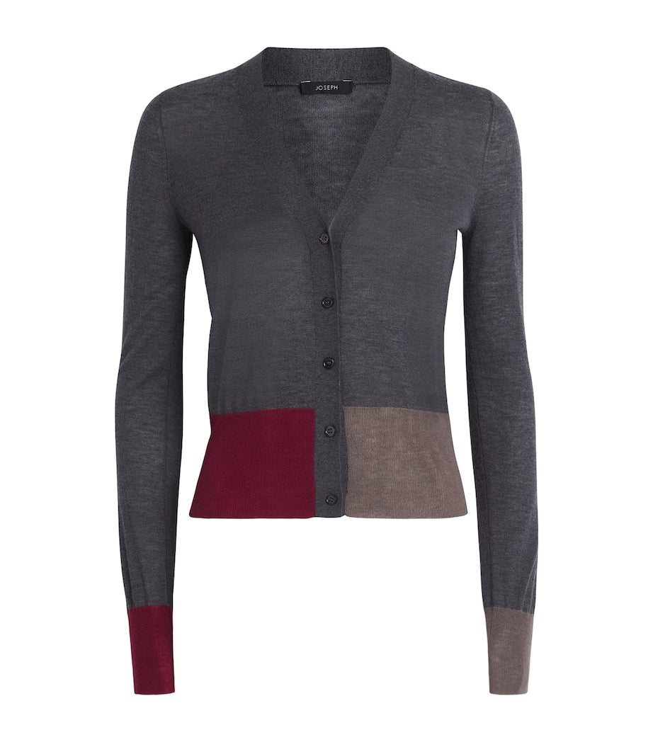 Silver Cashmere Overlay Cardigan