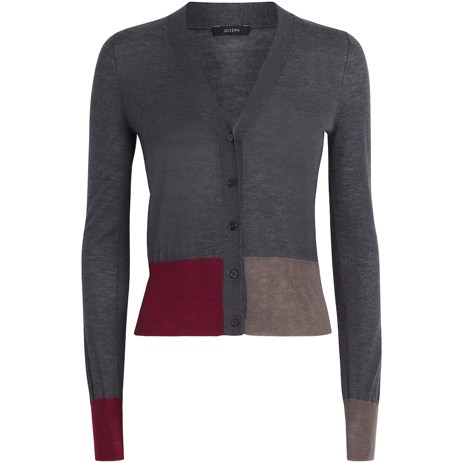 Silver Cashmere Overlay Cardigan