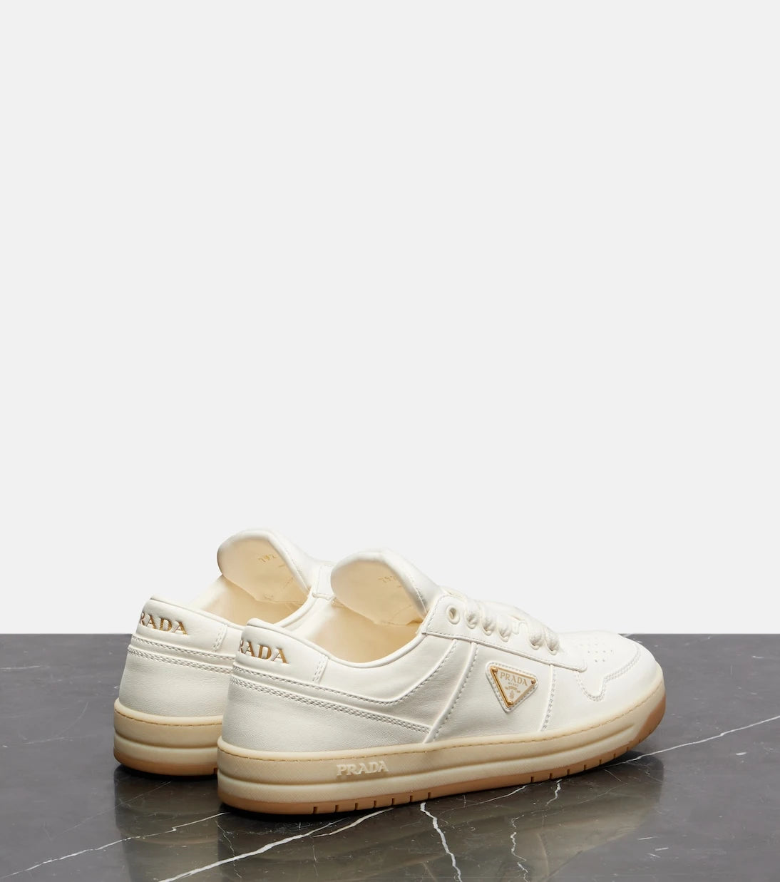 Prada - Downtown leather sneakers