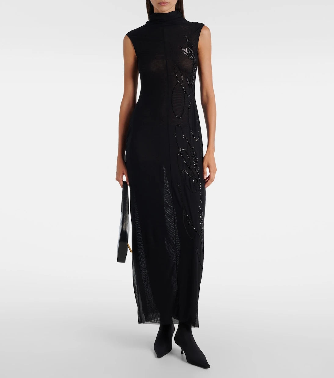 Jean Paul Gaultier - Sequined mesh maxi dress