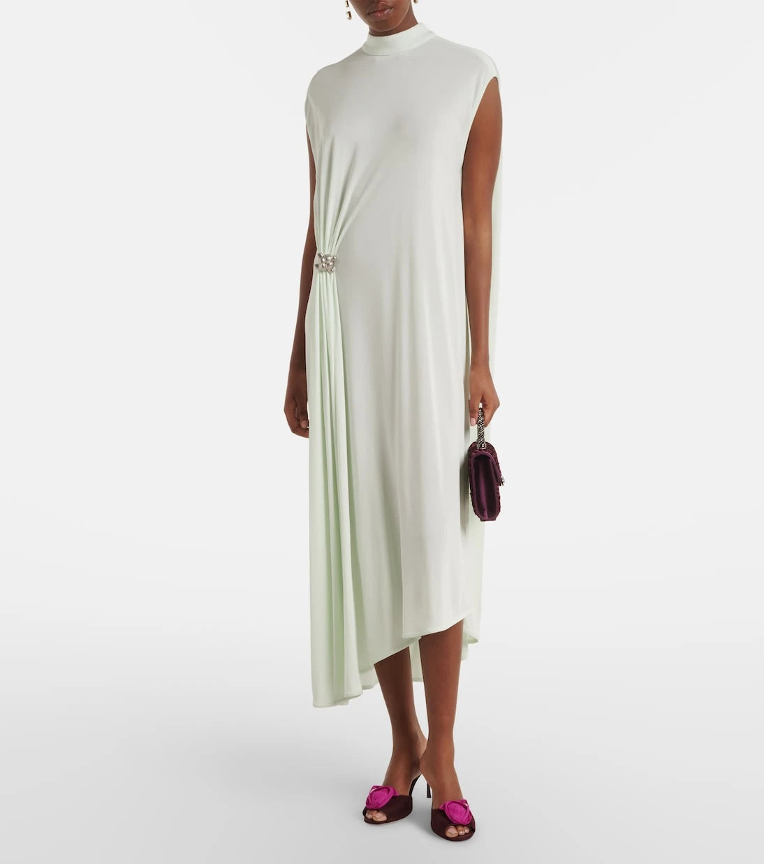 Roger Vivier - Epine Rose suede mules