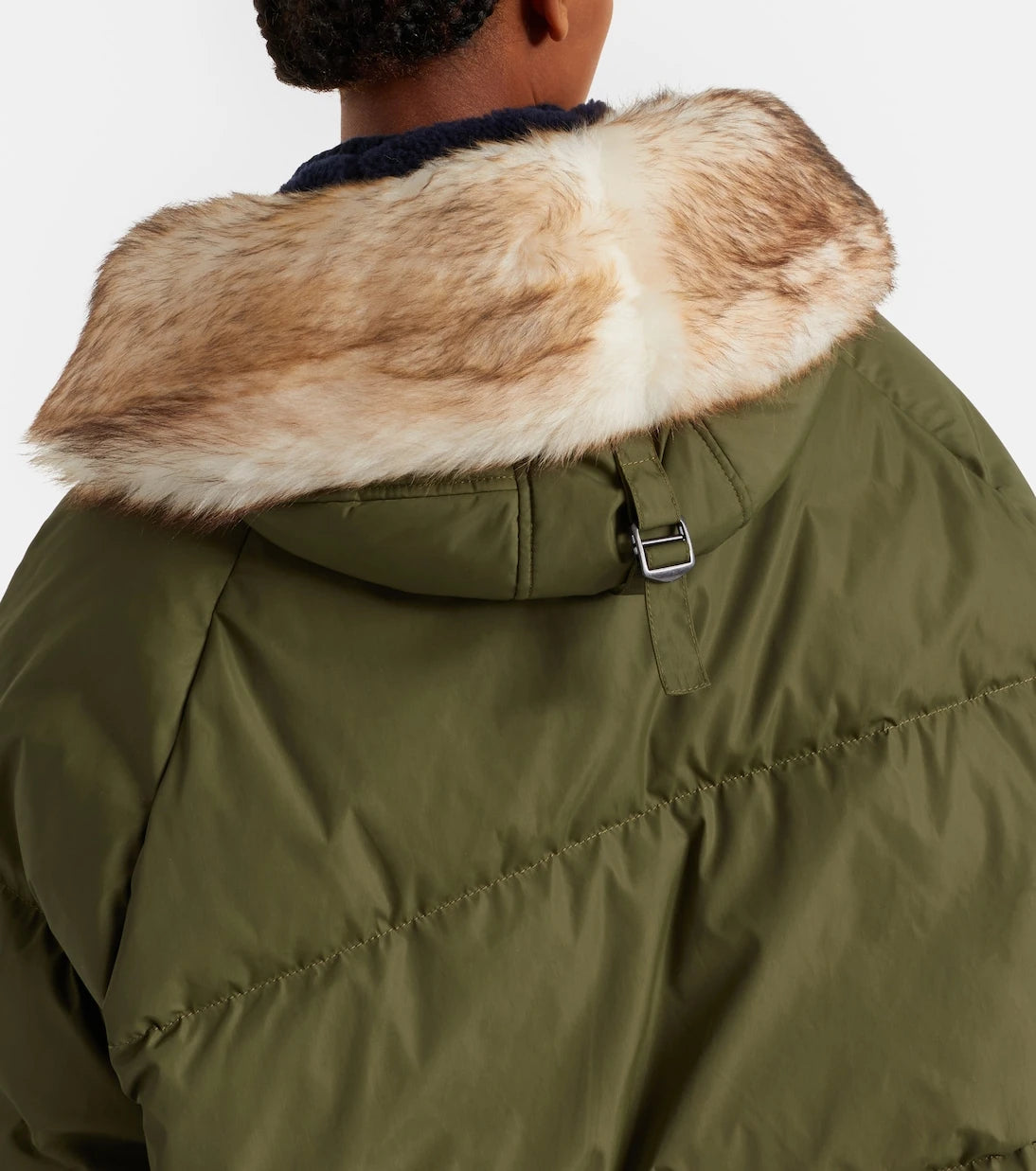 Prada - Re-Nylon shearling-trimmed down coat