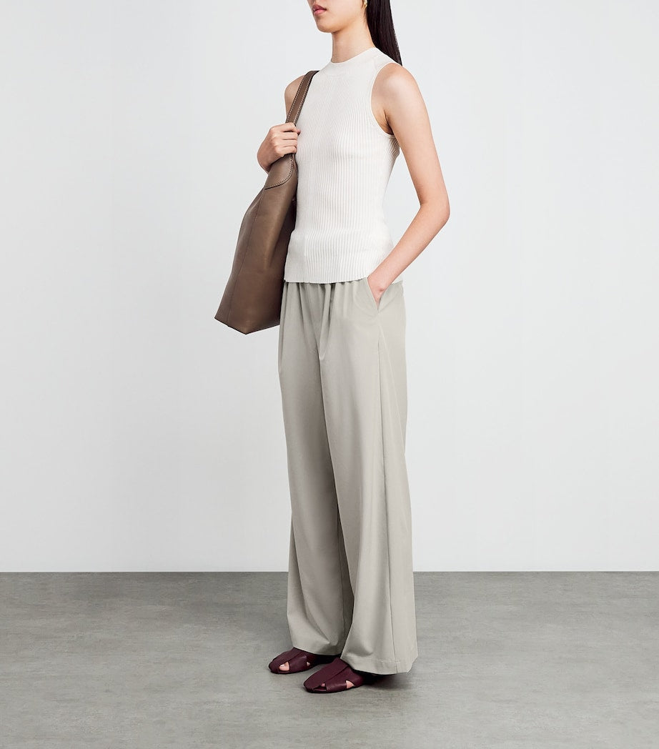 Grey Wide-Leg Kayson Trousers