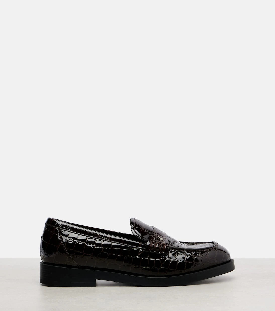 Jimmy Choo - Ivy croc-effect patent leather loafers