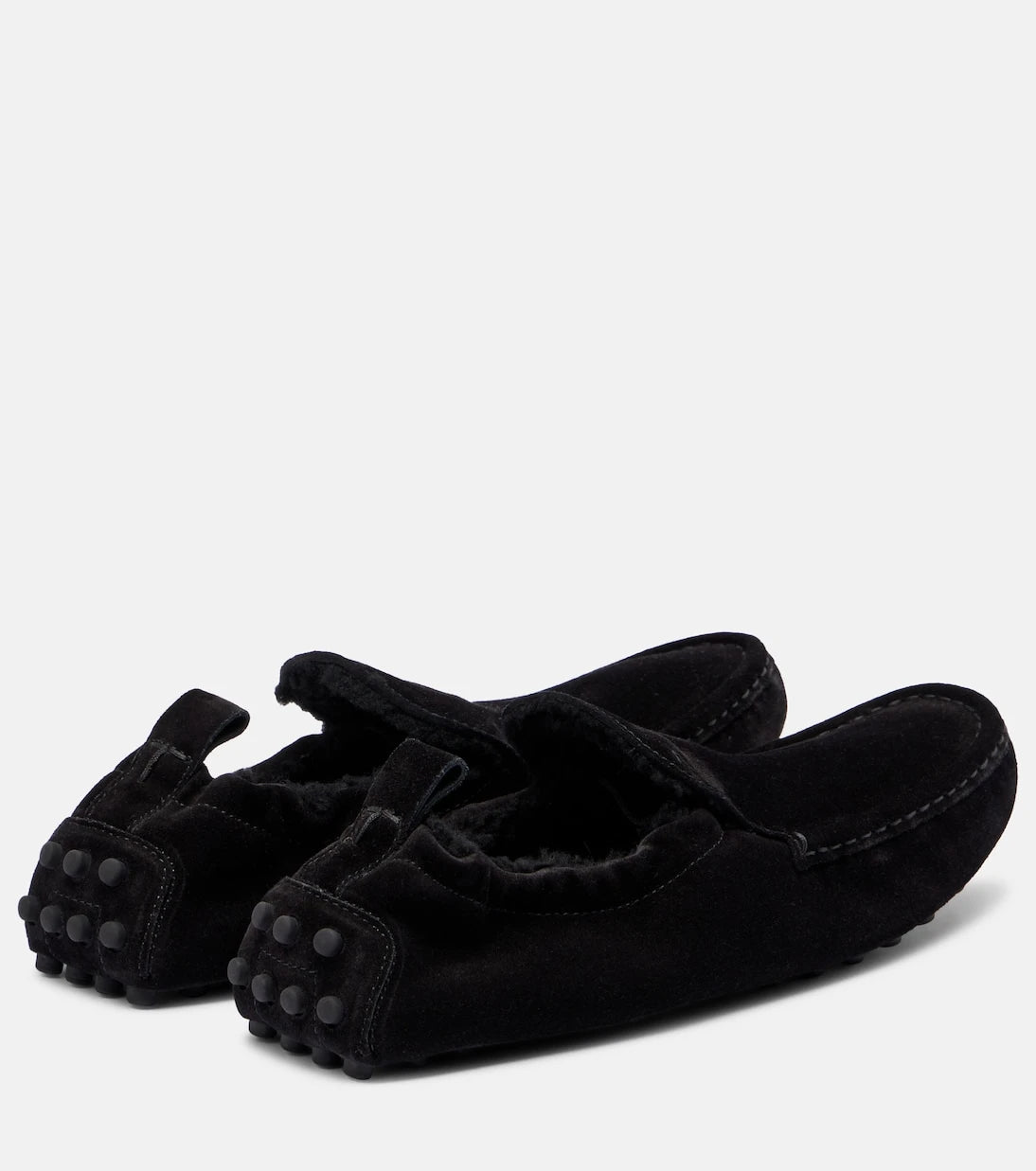 Tod's - Gommino shearling-lined suede driving shoes