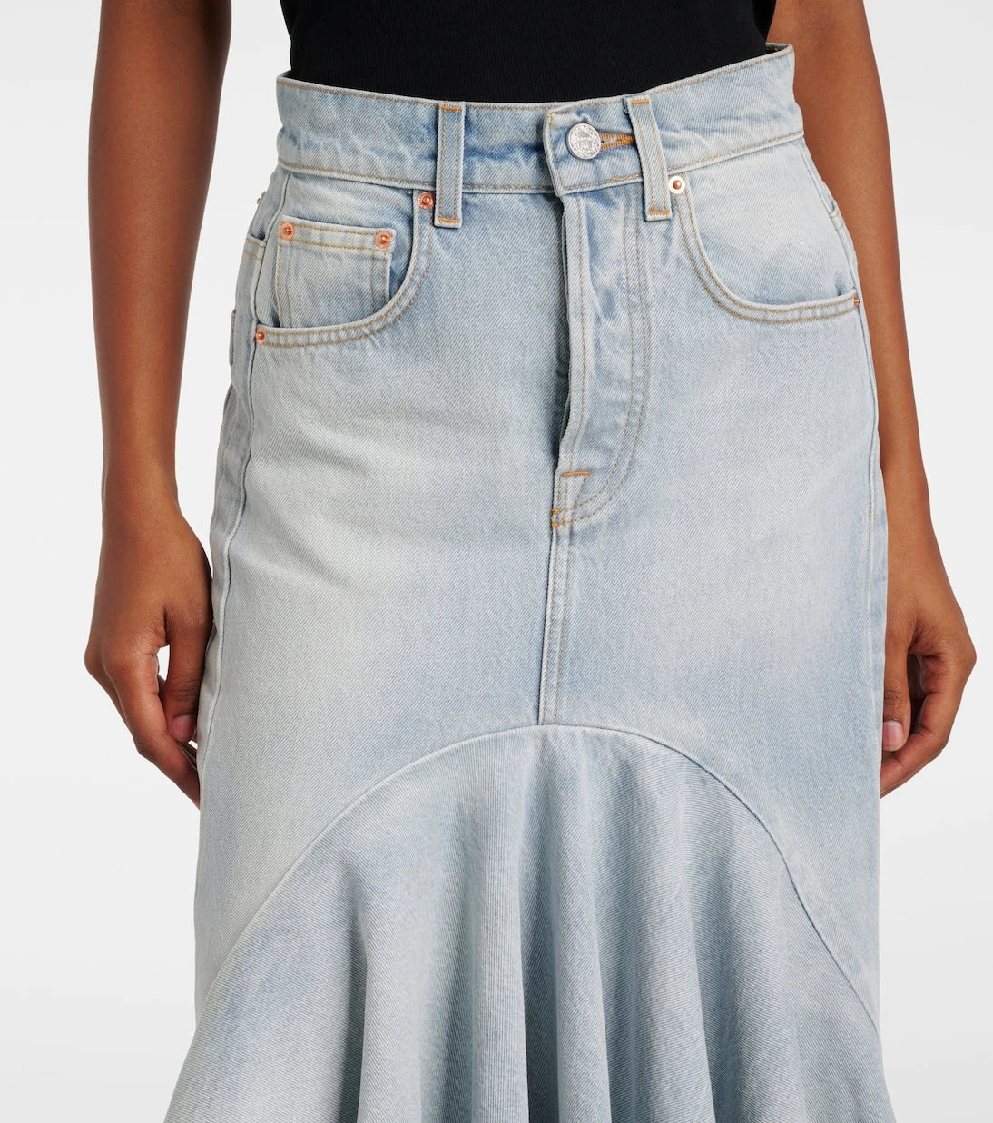 Vetements - Godet denim midi skirt