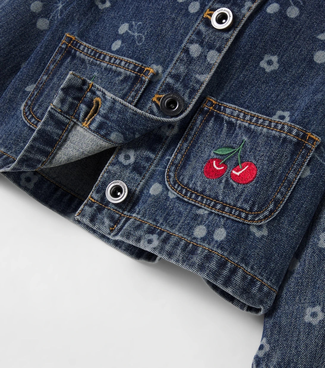 Self-Portrait Kids - Printed denim jacket