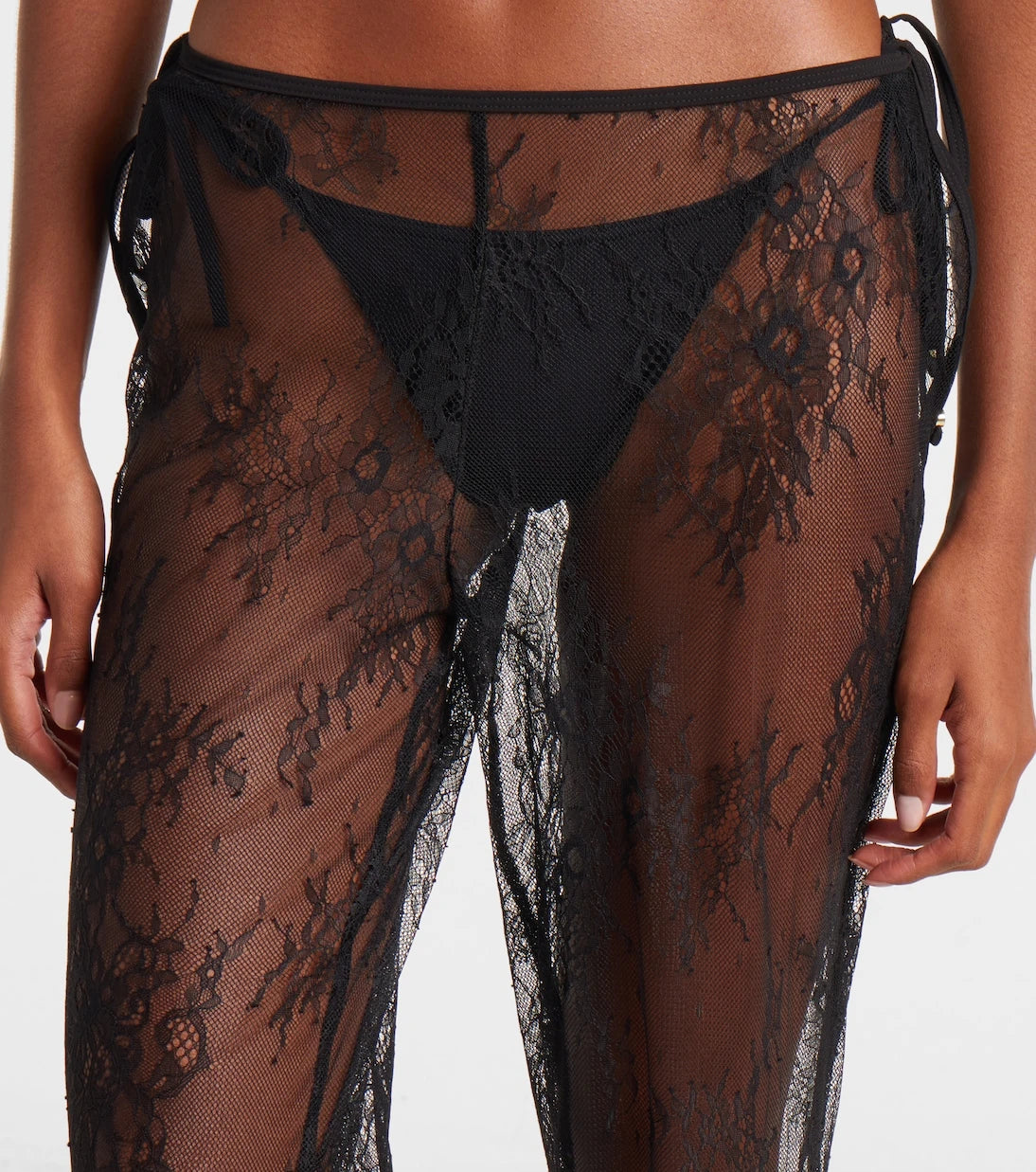 Bananhot - Allen sheer lace wide-leg pants