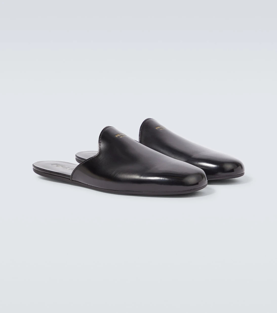 Prada - Brushed leather mules