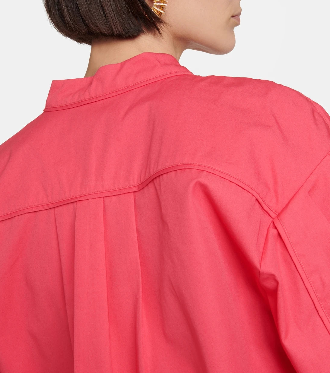 CO - V-neck cotton blouse