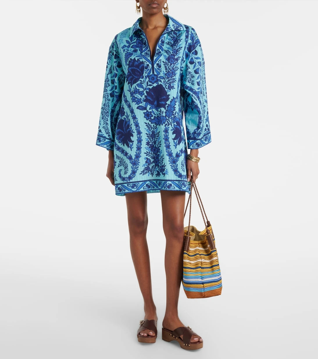 Etro - Paisley oversized cotton minidress