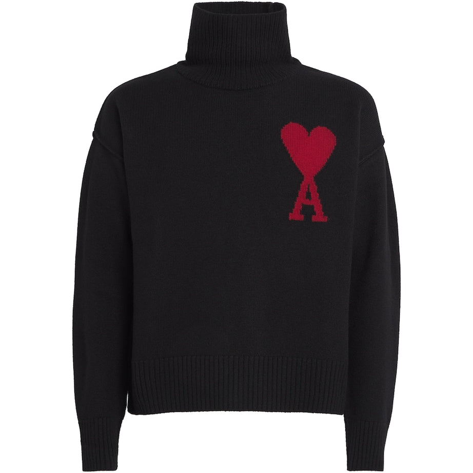 Virgin Wool Logo Rollneck Sweater