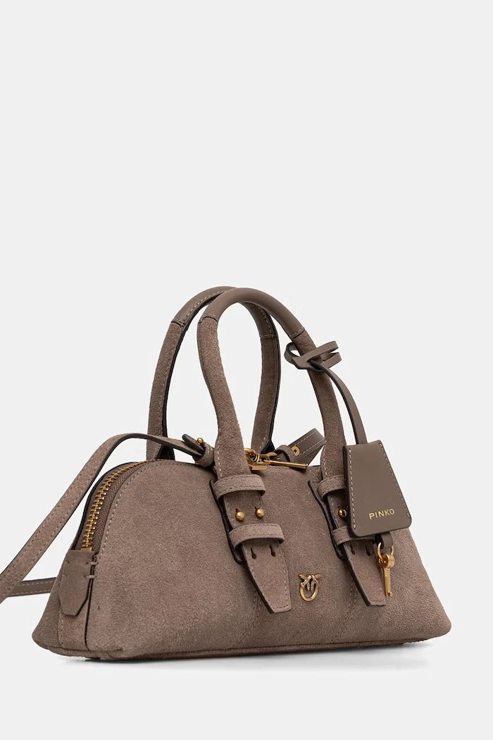 Pinko Horizontal Kadın Süet Baguette Çanta