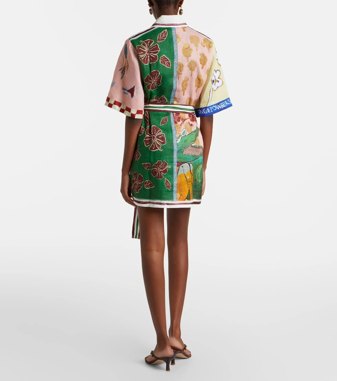 Alémais - x MLAK Tangible Love printed linen minidress