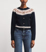 Cashmere Fair Isle Cardigan NAVY