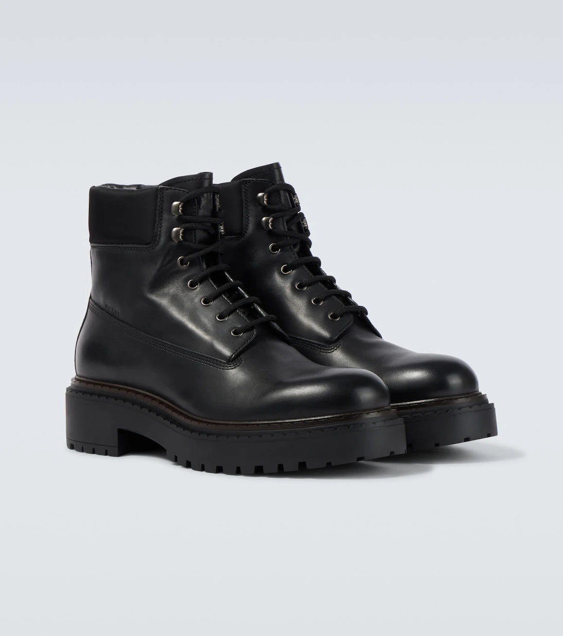 Prada - Leather and Re-Nylon ankle boots