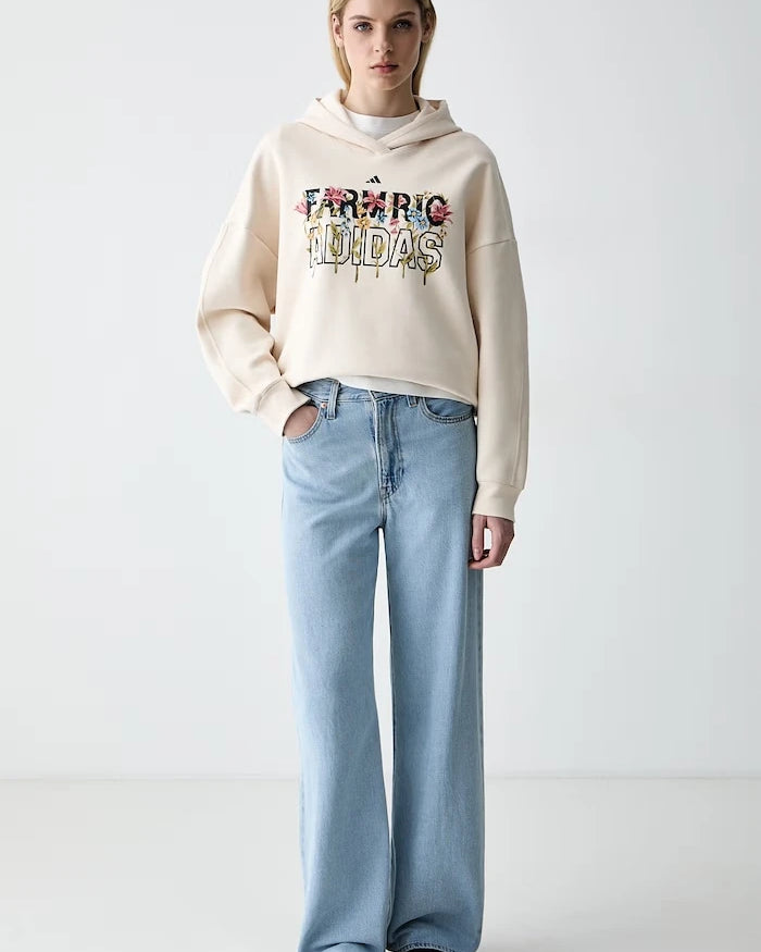 adidas x Farm Rio pamuklu kadın sweatshirt